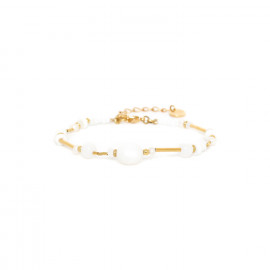 bracelet ajustable calcite blanche "Ellen" - Franck Herval