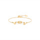 bracelet ajustable médaillon nacre "Ellen" - Franck Herval