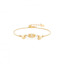 bracelet ajustable médaillon nacre "Ellen" - Franck Herval