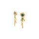 flower clip earrings with dangles "Mathilde" - Franck Herval