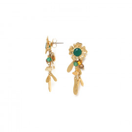 flower post earrings with dangles "Mathilde" - Franck Herval