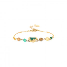 bracelet ajustable médaillon fleur "Mathilde" - Franck Herval