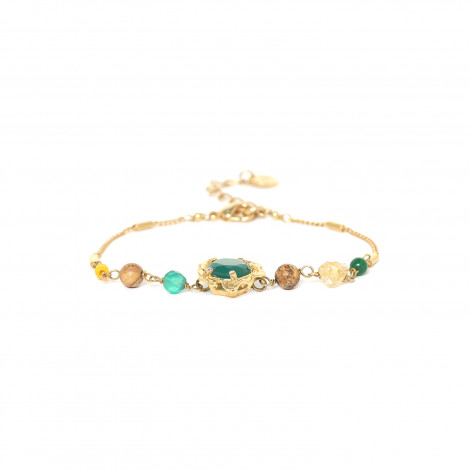 bracelet ajustable médaillon fleur "Mathilde"