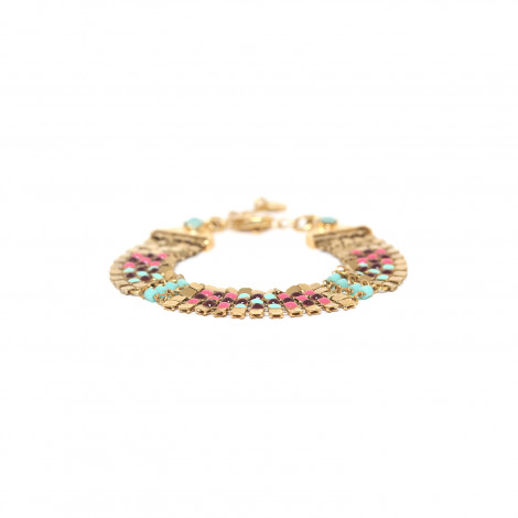 bracelet ajustable perles turquoises "Noemie"