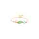 3 oval laminated capiz bracelet "Victoire" - Franck Herval