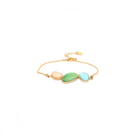 3 oval laminated capiz bracelet "Victoire" - Franck Herval