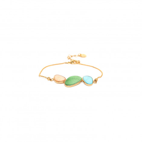 3 oval laminated capiz bracelet "Victoire"