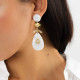 shell drop dangle earrings "Ellen" - Franck Herval