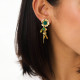 flower clip earrings with dangles "Mathilde" - Franck Herval