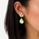 boucles d'oreilles poussoir Pendant vert "Victoire" - Franck Herval