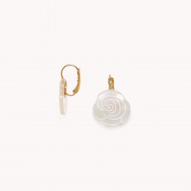 french hook rose earrings "Mon jardin" - Nature Bijoux