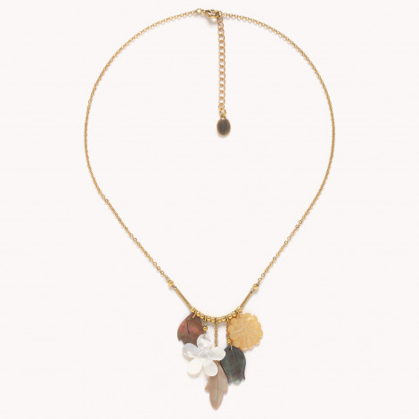 small plastron necklace "Mon jardin"
