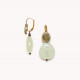 french hook earrings with jade pendant "Papyrus" - Nature Bijoux