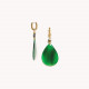 creoles earrings with big horn drop "Salonga" - Nature Bijoux