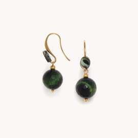 hook earrings with facetted stone "Salonga" - Nature Bijoux