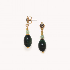 post earrings with small paua top "Salonga" - Nature Bijoux