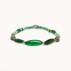 bracelet extensible multi matières "Salonga" - Nature Bijoux