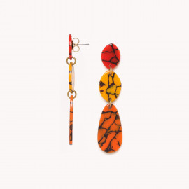 boucles d'oreilles poussoir 3 couleurs "Stromboli" - Nature Bijoux