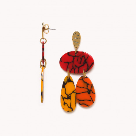 small gyspsy post earrings "Stromboli"