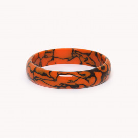 bracelet jonc termitière orange "Stromboli" - Nature Bijoux