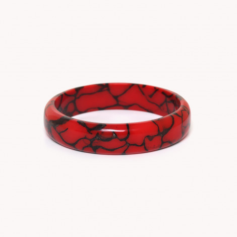 bracelet jonc termitière rouge "Stromboli"