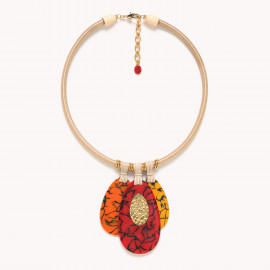 3 colors plastron necklace "Stromboli" - Nature Bijoux