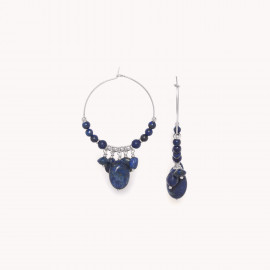 lapis creoles earrings "Indigo" - Nature Bijoux