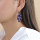 multidangles french hook earrings "Indigo" - Nature Bijoux