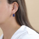 french hook earrings rect. lapis "Indigo" - Nature Bijoux