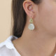 french hook earrings with jade pendant "Papyrus" - Nature Bijoux