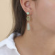 post earrings with jade drop "Papyrus" - Nature Bijoux