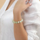 XL jade stretch bracelet "Papyrus" - Nature Bijoux