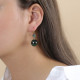 boucles d'oreilles crochet pierre ronde facettée "Salonga" - Nature Bijoux
