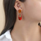 orange anay post earrings "Stromboli" - Nature Bijoux