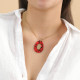 red pendant necklace "Stromboli" - Nature Bijoux