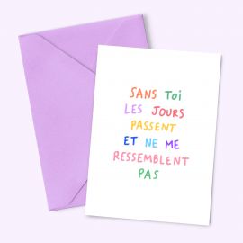 Postal card A6 Maux d'amour - Tomas Gravereau