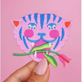 Tiger pink Limistic - iron-on patch - Malicieuse