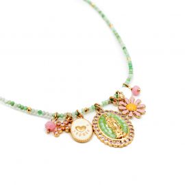 ALBA grigri beaded necklace - L'atelier des Dames