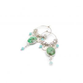 Stone hoop earrings - LOUISE - L'atelier des Dames