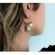 Small stone hoop earrings - ELSA - L'atelier des Dames