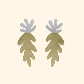 Boucles d'oreilles GM argentées + dorées LUCIA - RAS