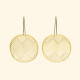 Long golden hook earrings DUNA - RAS