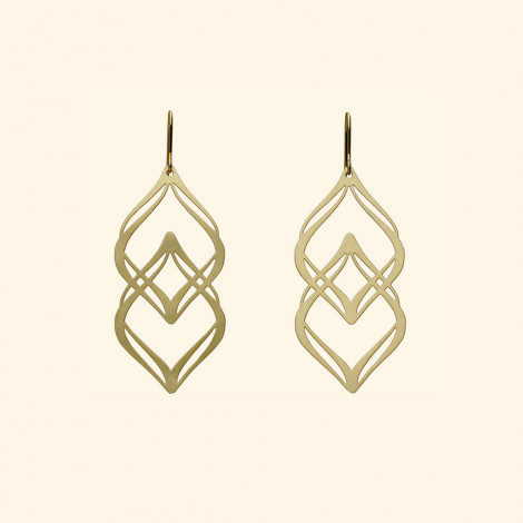 Long golden NIRVANA earrings