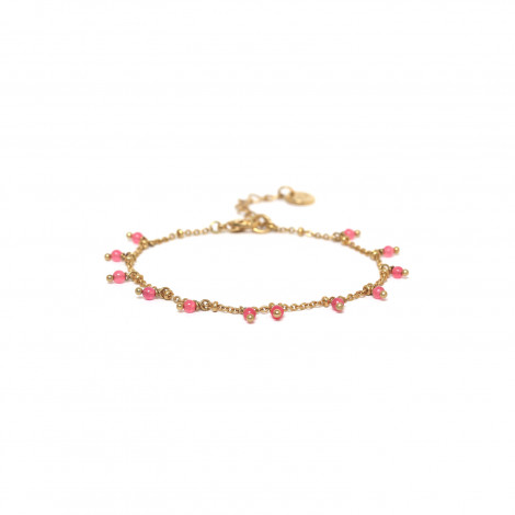 Bracelet ajustable multipampilles rose "Lena"