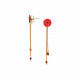 2-chain dangle post earrings red "Ruby" - Franck Herval