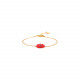 Bracelet ajustable Gerbera rouge "Ruby" - Franck Herval