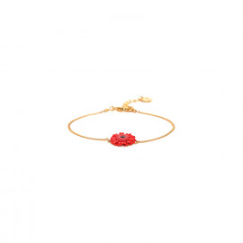 Bracelet ajustable Gerbera rouge "Ruby" - Franck Herval