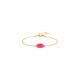 Bracelet ajustable Gerbera rose "Ruby" - Franck Herval