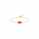 Bracelet ajustable Gerbera orange "Ruby" - Franck Herval