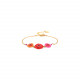 3 gerbera flower bracelet "Ruby" - Franck Herval